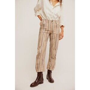 Free People We The Free Super Sonic Stripe Print Utility Pants S-6 NWT 282868